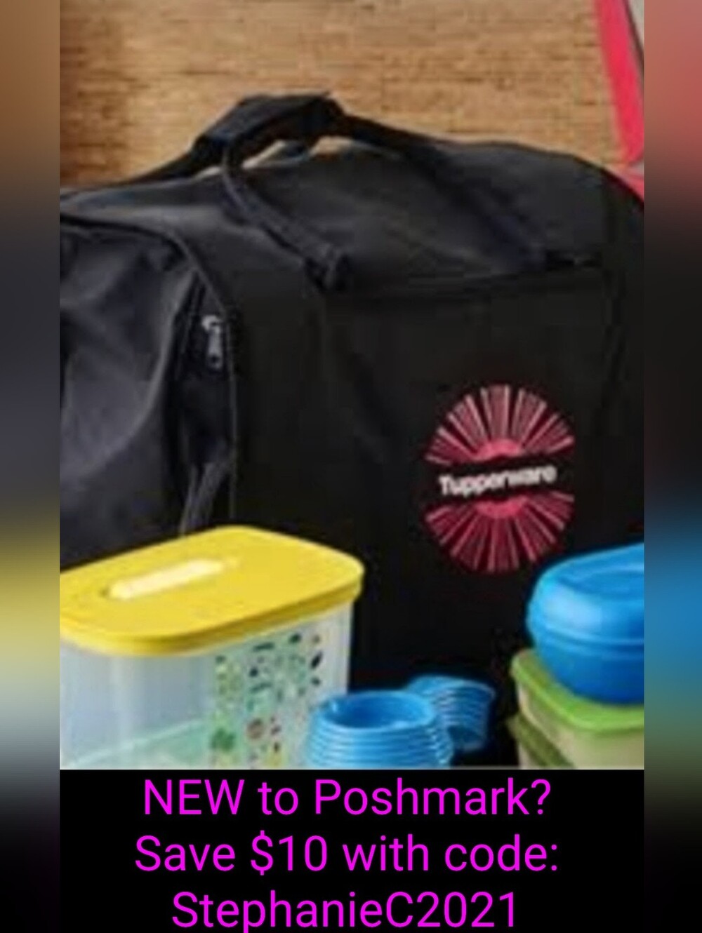 Tupperware Consultant Bag Award Pink Logo Kit Large Duffle Black Tote w/ Pockets